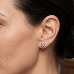 D'Joy - Paraiba Moissanite Solitaire Stud Push Post Earring in Yellow Gold Plated Sterling Silver 1.88 Ct._8634800_1