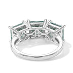 D'Joy - Paraiba Moissanite Trilogy Ring in Rhodium Overlay Sterling Silver 5.10 Ct._8634801_4