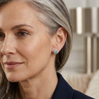D'Joy - Moissanite Push Back Halo Earring in Rhodium Overlay Sterling Silver 1.90 Ct._8634881_1