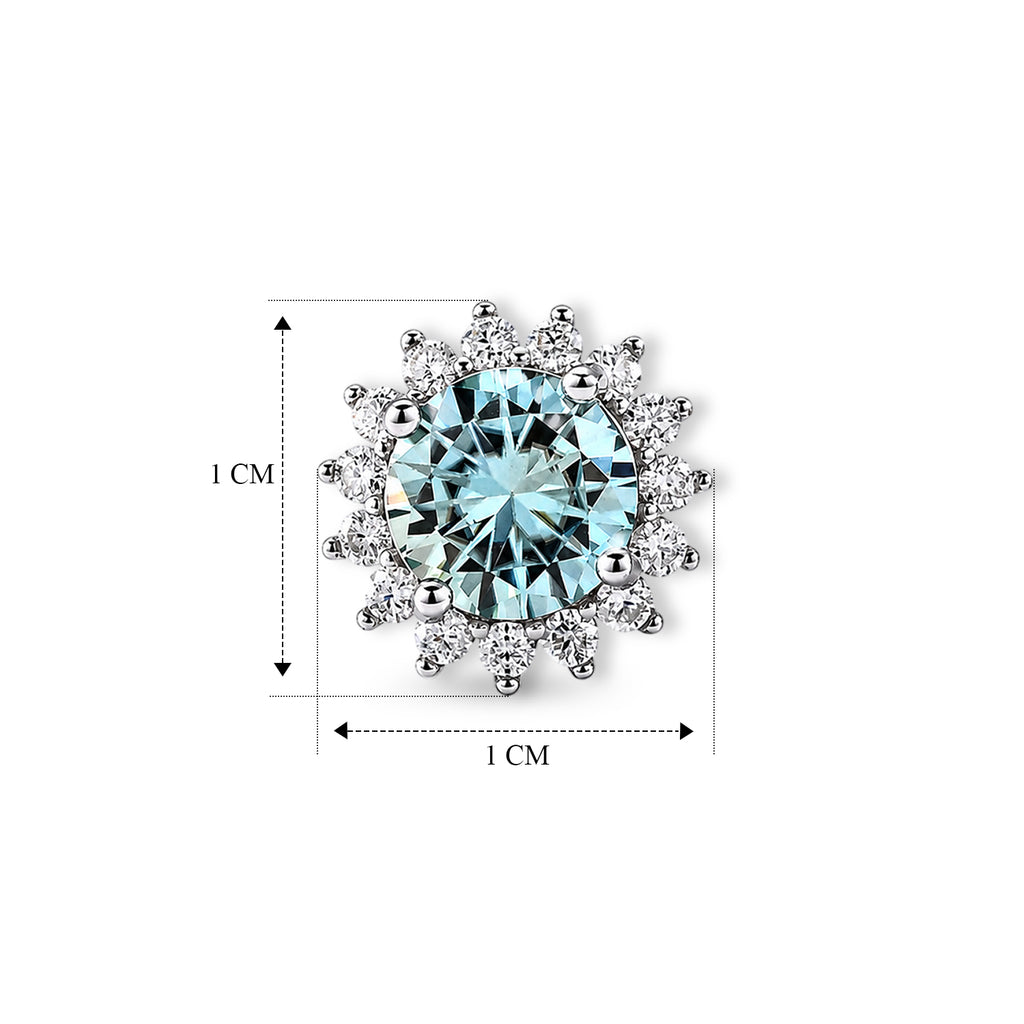 D'Joy - Moissanite Push Back Halo Earring in Rhodium Overlay Sterling Silver 1.90 Ct._8634881_5