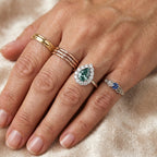 D'Joy - Paraiba Moissanite Halo Ring in Rhodium Overlay Sterling Silver 1.25 Ct._8634938_2