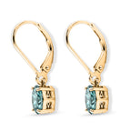 D'Joy - Paraiba Moissanite Solitaire Lever Back Earring in Yellow Gold Plated Sterling Silver 1.50 Ct._8634973_3