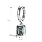 D'Joy - Paraiba Moissanite Full Hoop Earring with Clasp in Rhodium Overlay Sterling Silver 1.90 Ct._8634981_4