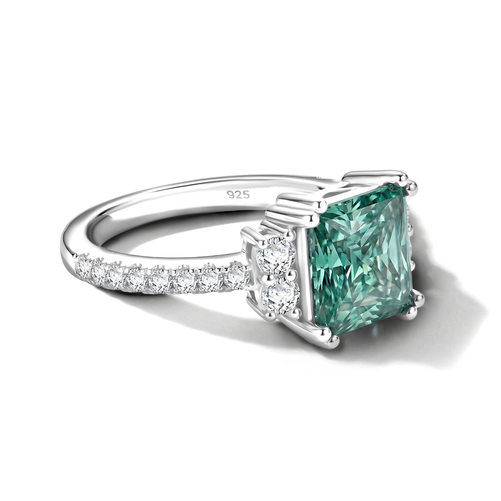 D'Joy - Paraiba Moissanite Ring in Rhodium Overlay Sterling Silver 2.85 Ct._8634982