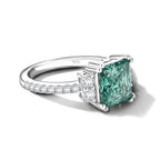 D'Joy - Paraiba Moissanite Ring in Rhodium Overlay Sterling Silver 2.85 Ct._8634982