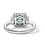 D'Joy - Paraiba Moissanite Ring in Rhodium Overlay Sterling Silver 2.85 Ct._8634982_4