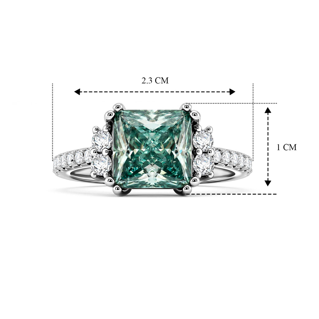 D'Joy - Paraiba Moissanite Ring in Rhodium Overlay Sterling Silver 2.85 Ct._8634982_5