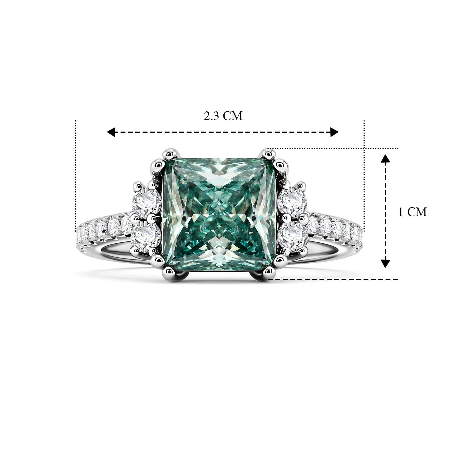 D'Joy - Paraiba Moissanite Ring in Rhodium Overlay Sterling Silver 2.85 Ct. 8634982 6