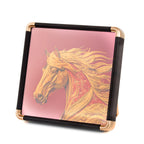 24K Yellow Gold NTGS Certified Foil Painting of Powerful Horse & Victory Symbolism_8634988