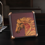 24K Yellow Gold NTGS Certified Foil Painting of Powerful Horse & Victory Symbolism_8634988_1