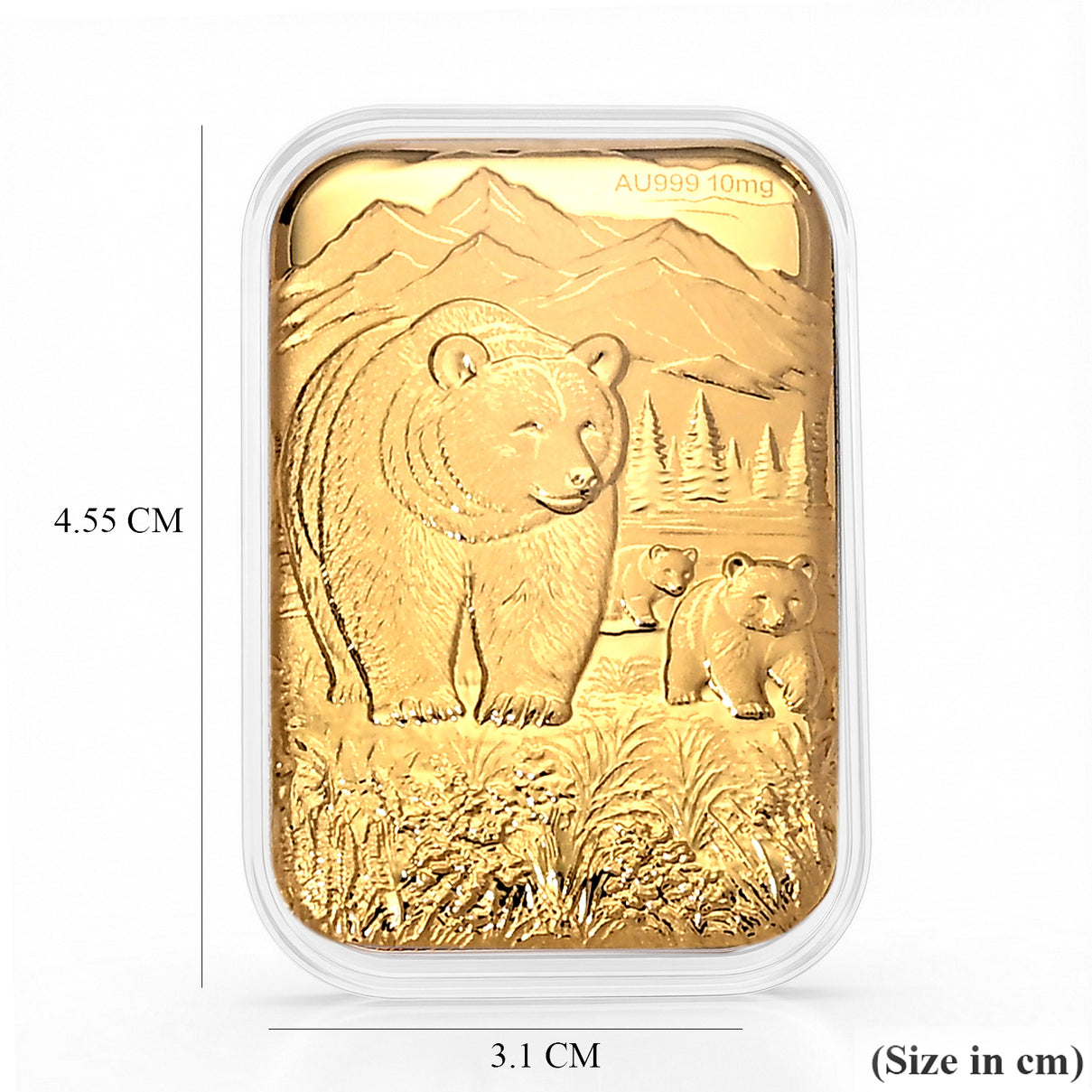 24K Yellow Gold Bear Collectible (31x45.5 mm) 8635007 4