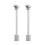 D'Joy - Paraiba Moissanite Dangling Earring with Push Back in Rhodium Overlay Sterling Silver 2.26 Ct._8635033_4