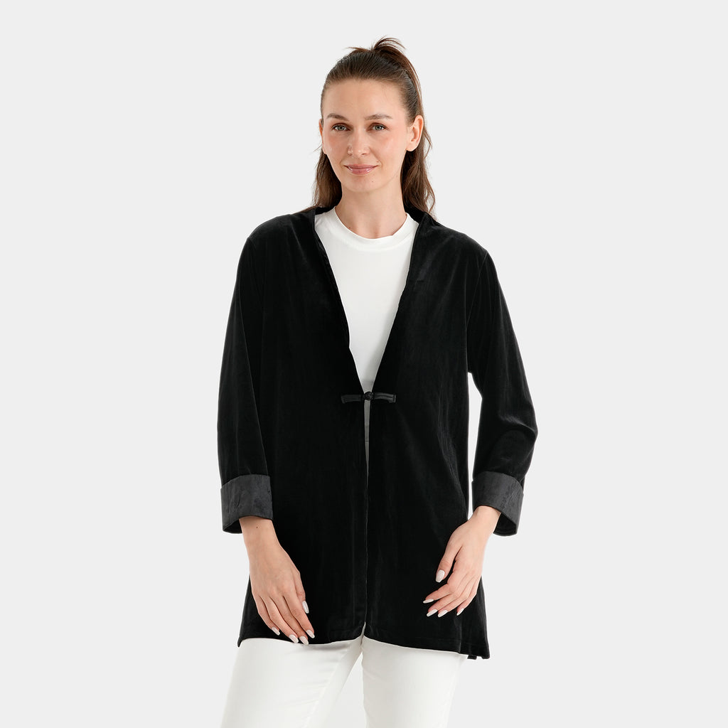 La Marey Patterned Cardigan (Size - XL) - Black_8635107