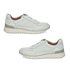 Caprice Womens Wide Fit Leather Trainers (Size 4) - White Deer_8635175_1