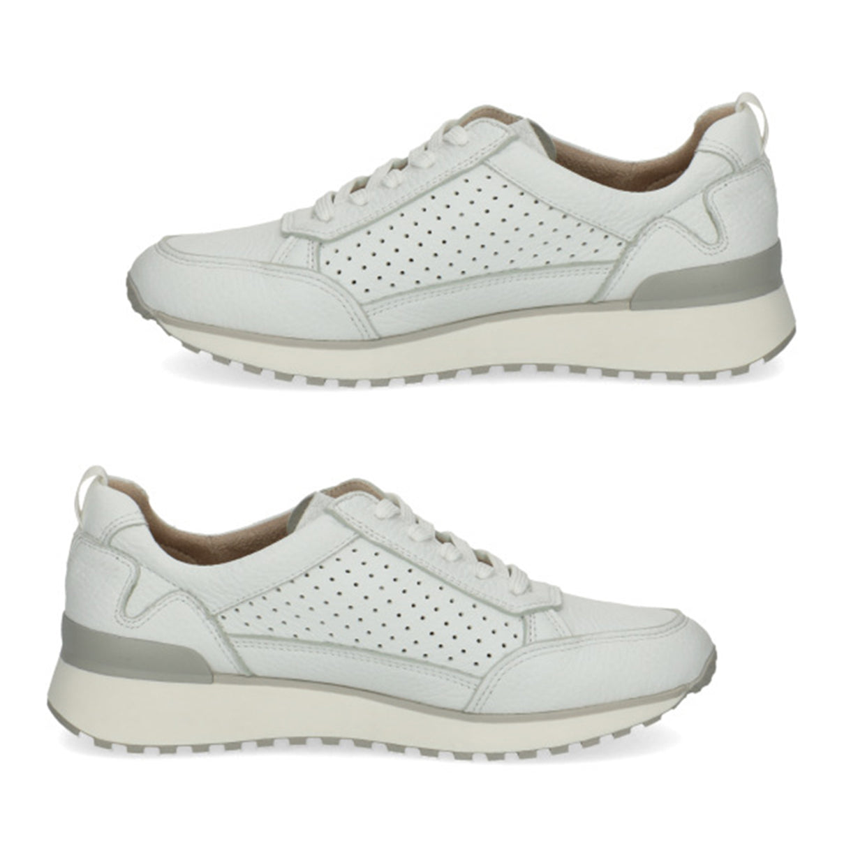 Caprice Womens Wide Fit Leather Trainers (Size 4) - White Deer 8635175 2
