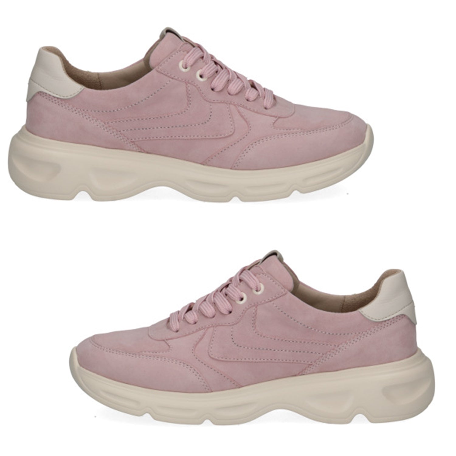 Caprice Womens Chunky Wedge Sole Sneakers (Size 4) - Light Pink 8635237 2