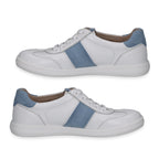 Caprice Gianna Womens Low Top Lace-Up Casual Sneakers (Size 4) - White Blue_8635256_2