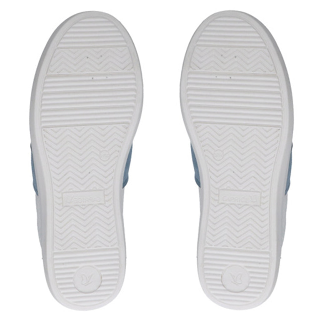 Caprice Gianna Womens Low Top Lace-Up Casual Sneakers (Size 4) - White Blue_8635256_3