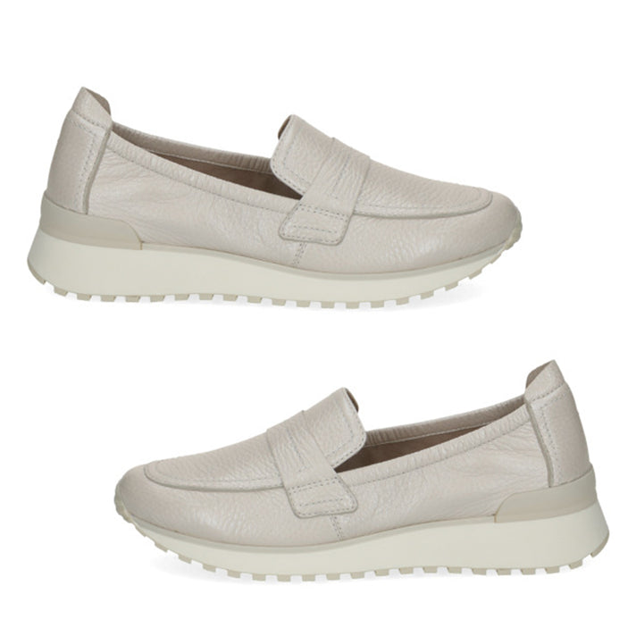 Caprice Pearl Leather Slip-On Loafer Sneakers with Cushioned Comfort Sole (Size 3) - Pearl 8635293 2