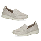 Caprice Pearl Leather Slip-On Loafer Sneakers with Cushioned Comfort Sole (Size 4) - Pearl_8635294