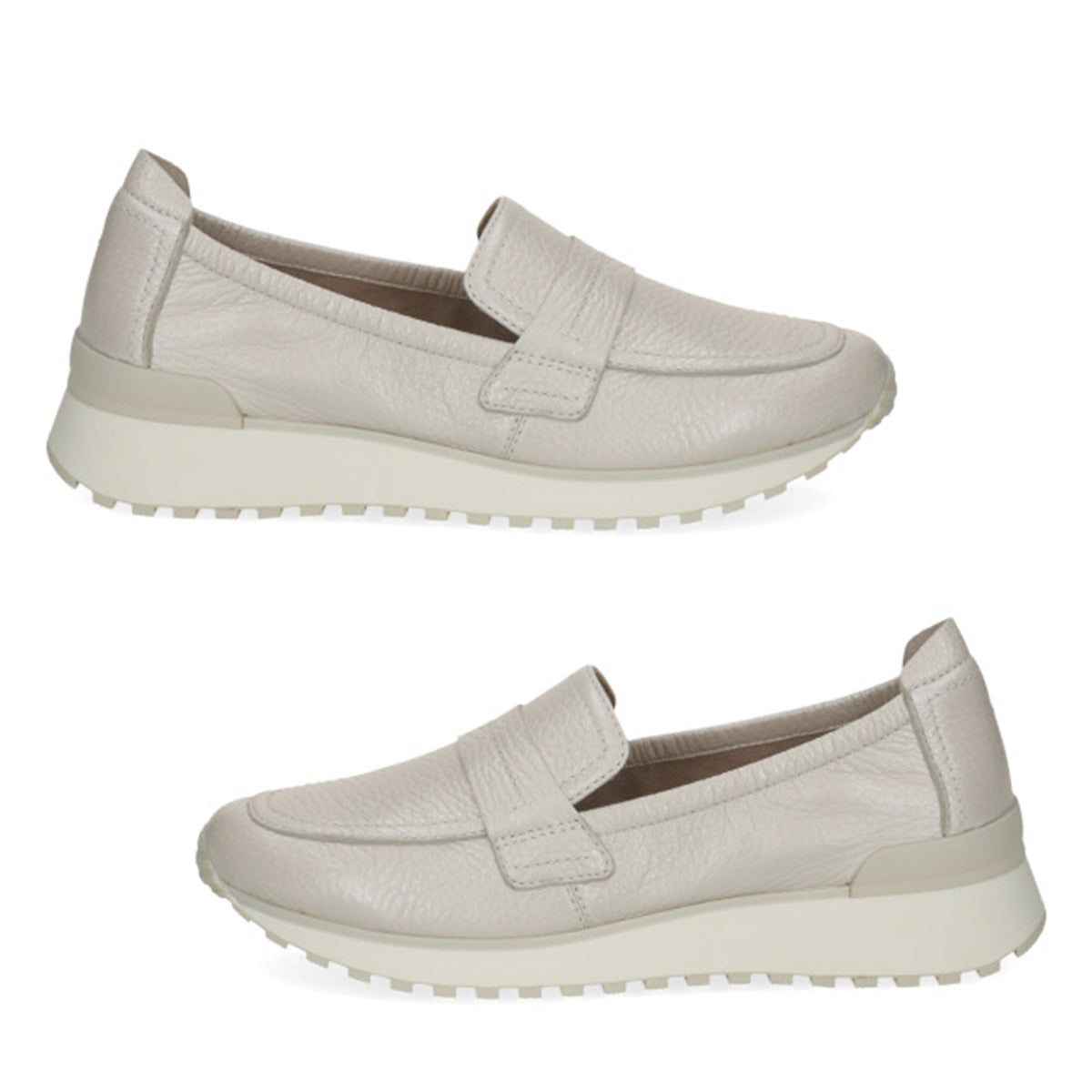 Caprice Pearl Leather Slip-On Loafer Sneakers with Cushioned Comfort Sole (Size 4) - Pearl 8635294 1