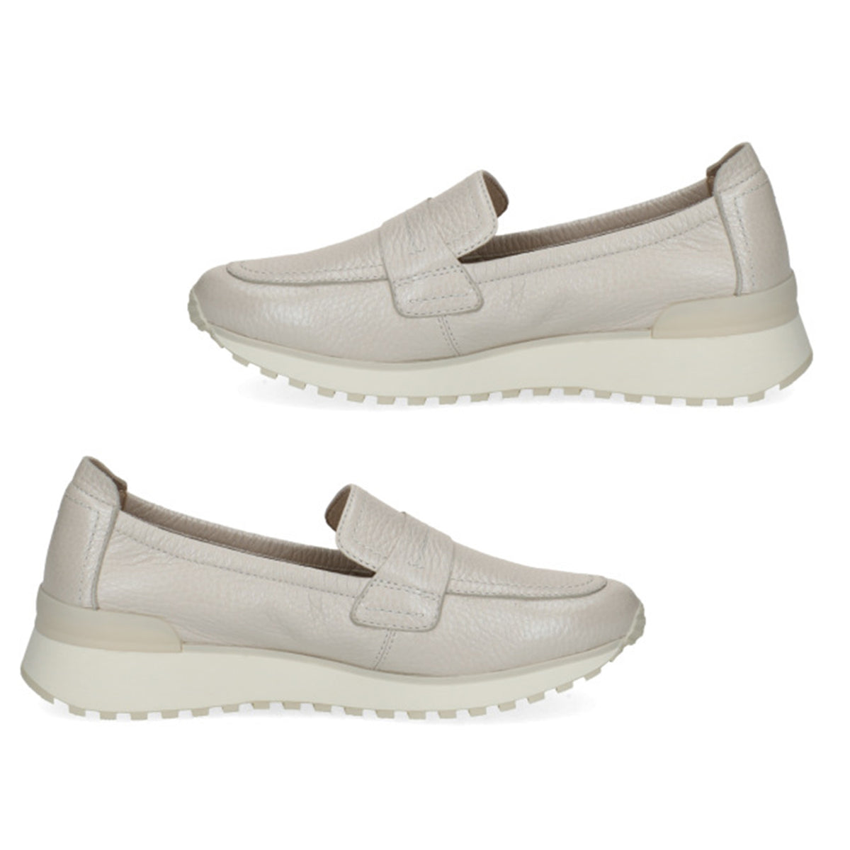 Caprice Pearl Leather Slip-On Loafer Sneakers with Cushioned Comfort Sole (Size 4) - Pearl 8635294 2