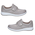 Caprice Gera Womens Velcro Strap Leather Shoes (Size 3.5) - Taupe_8635307_1
