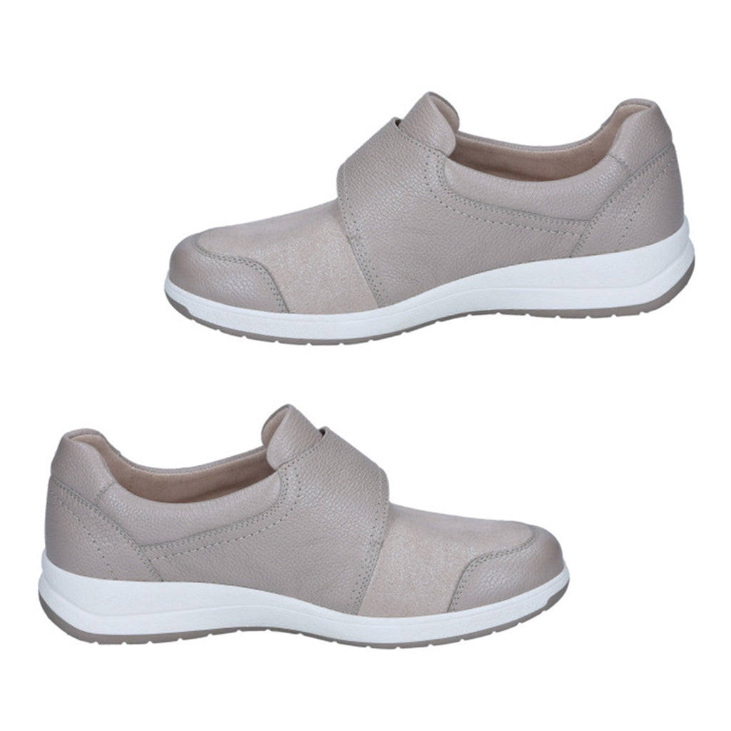 Caprice Gera Womens Velcro Strap Leather Shoes (Size 3.5) - Taupe_8635307_2