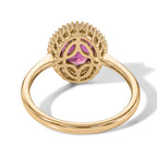 Tony Diniz Collection - 9K Yellow Gold AAA Natural Radiant Ember Garnet & Natural White Diamond Halo Ring 2.36 Ct._8635369_4