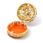 LIVMORE Patterned Jewellery Box (Size 5x5x7 cm) - Red_8635510_4