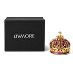 LIVMORE Patterned Jewellery Box (Size 5x5x7 cm) - Red_8635510_5