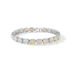 D'Joy Ethiopian Opal Bracelet (Size - 8) in Rhodium OverlaySterling Silver  23.268  Ct._8635932