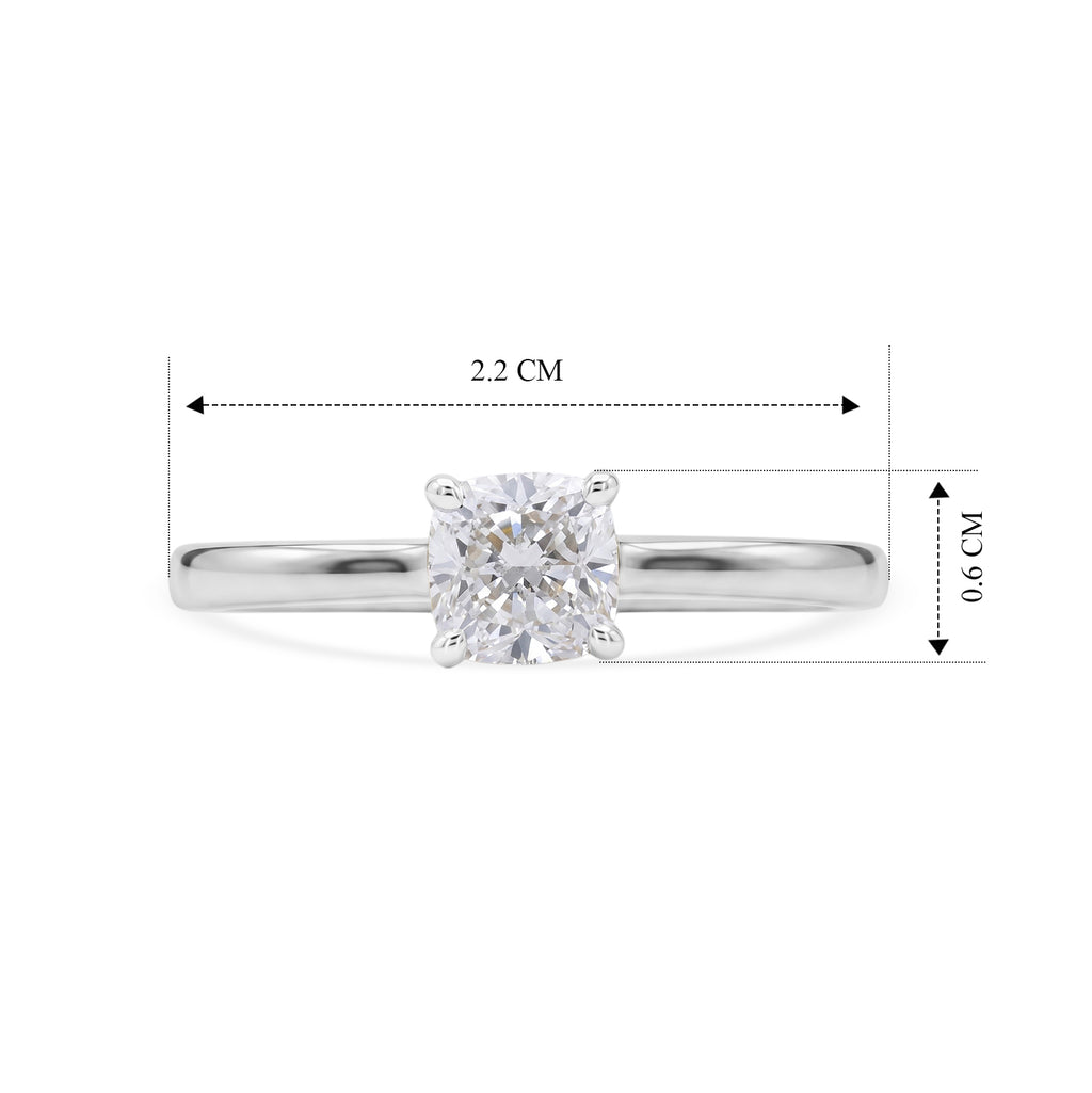 Luxuriant - Lab Grown Diamond (SI/G-H) Solitaire Ring in Rhodium Overlay Sterling Silver 1.00 Ct._8636056_5
