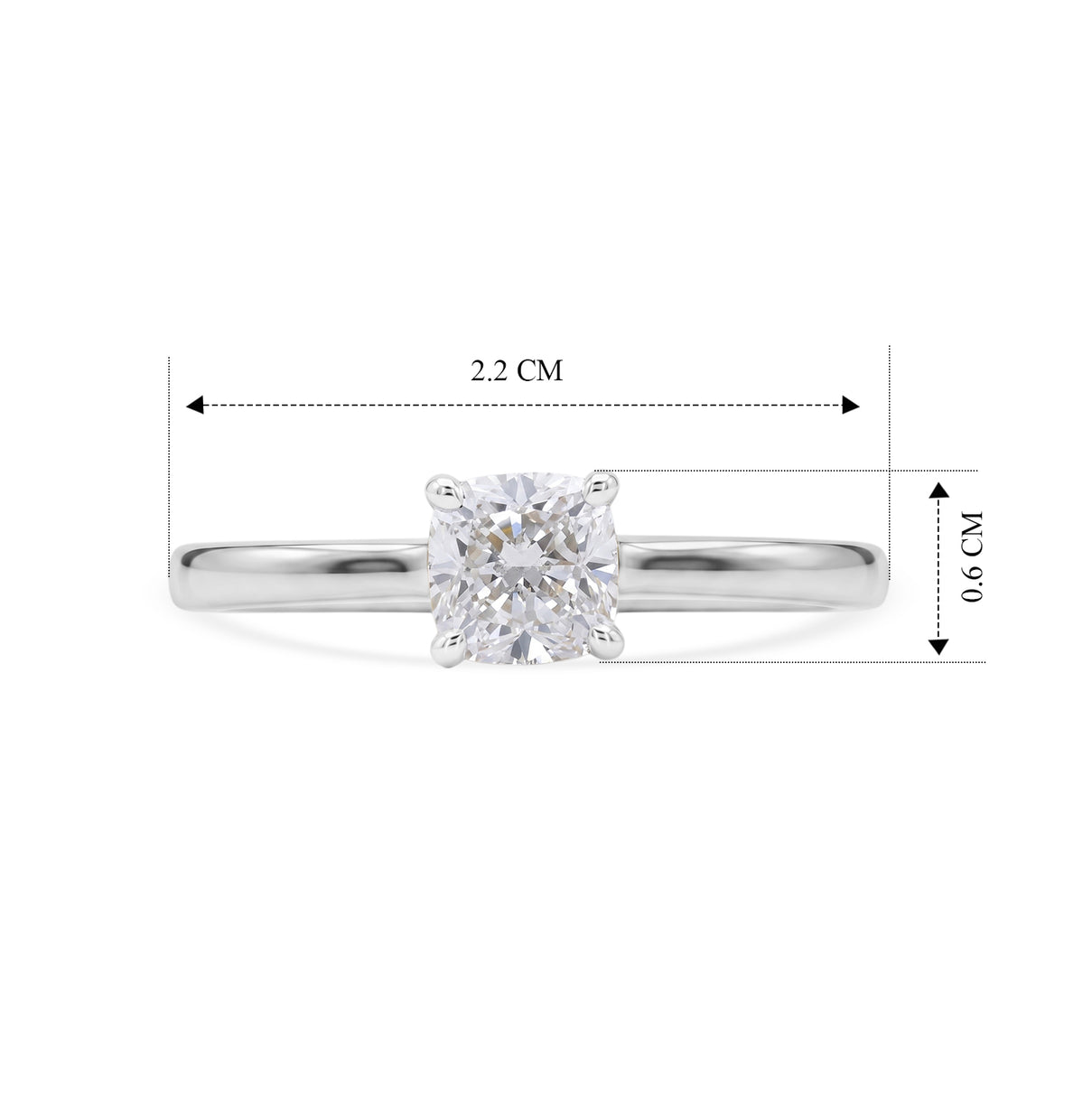 Luxuriant - Lab Grown Diamond (SI/G-H) Solitaire Ring in Rhodium Overlay Sterling Silver 1.00 Ct. 8636056 3