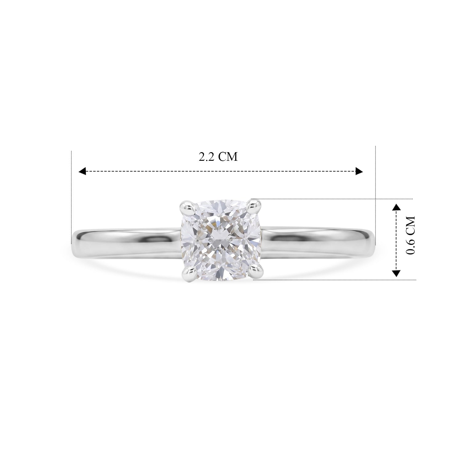 Luxuriant - Lab Grown Diamond (SI/G-H) Solitaire Ring in Rhodium Overlay Sterling Silver 1.00 Ct. 8636056 3