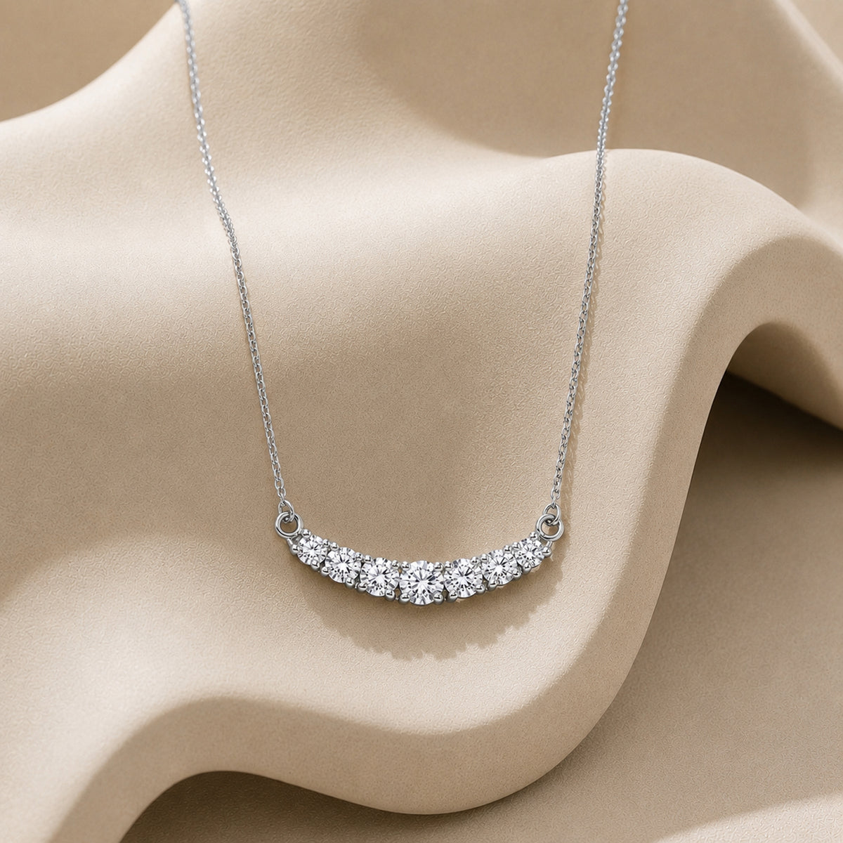 Luxuriant - Lab Grown Diamond (SI/G-H) Necklace (Size - 20) in Rhodium Overlay Sterling Silver 0.50 Ct. 8636184 8