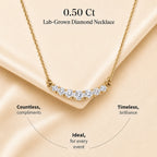 Luxuriant - Lab Grown Diamond (SI/G-H) Necklace (Size - 20) in 18K Vermeil Yellow Gold Plated Sterling Silver 0.50 Ct._8636185_8