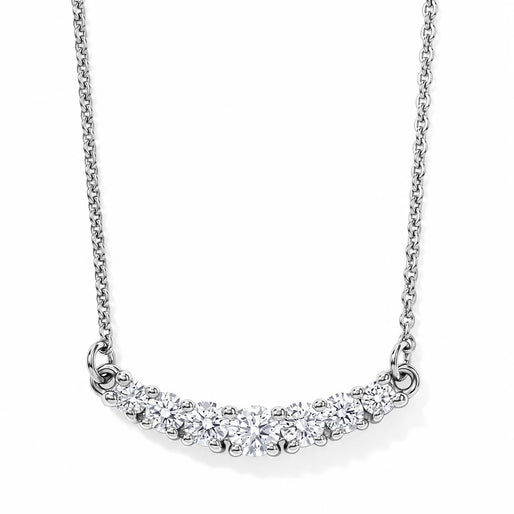 Luxuriant - Lab Grown Diamond (SI/G-H) Necklace (Size - 18) in Rhodium Overlay Sterling Silver 0.35 Ct._8636187