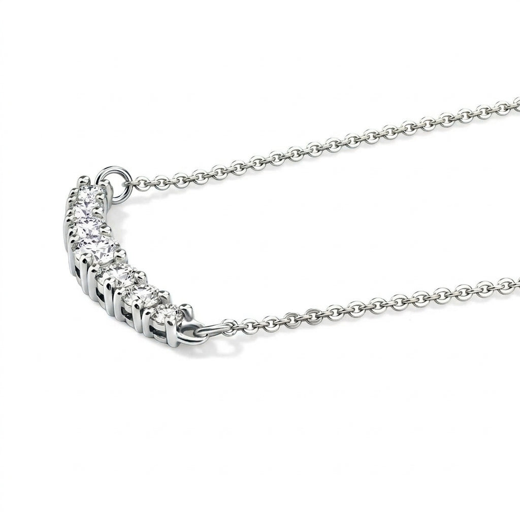 Luxuriant - Lab Grown Diamond (SI/G-H) Necklace (Size - 18) in Rhodium Overlay Sterling Silver 0.35 Ct. 8636187 4
