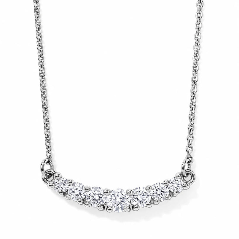 Luxuriant - Lab Grown Diamond (SI/G-H) Necklace (Size - 16) in Rhodium Overlay Sterling Silver  0.25 Ct._8636224