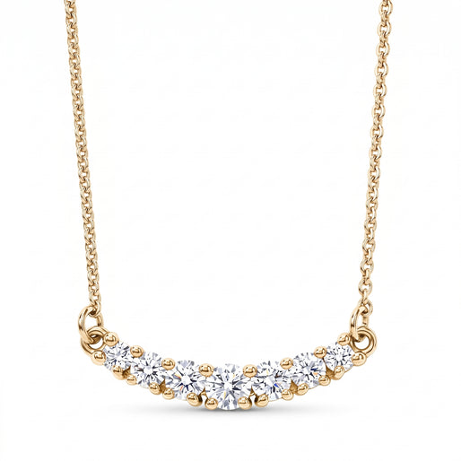 Luxuriant - Lab Grown Diamond (SI-G-H) Necklace (Size - 16) in Rhodium Overlay Sterling Silver  0.25 Ct.