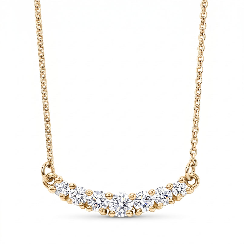 Luxuriant - Lab Grown Diamond (SI/G-H) Necklace (Size - 16) in 18K Vermeil Yellow Gold Plated Sterling Silver 0.25 Ct._8636225