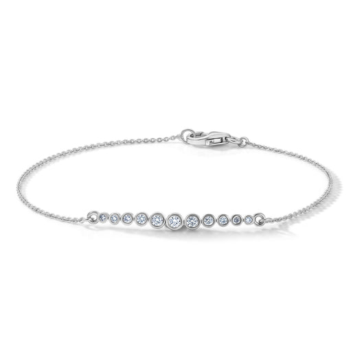 Luxuriant - Lab Grown Diamond (SI/G-H) Chain Bracelet (Size - 7.5) in Rhodium Overlay Sterling Silver 0.25 Ct._8636289