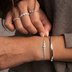 Luxuriant - Lab Grown Diamond (SI/G-H) Chain Bracelet (Size - 7.5) in Rhodium Overlay Sterling Silver 0.25 Ct._8636289_4
