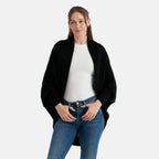 La Marey Acrylic Patterned Cardigan (Size - One Size) - Black_8636431