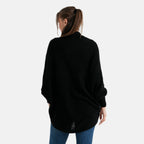 La Marey Acrylic Patterned Cardigan (Size - One Size) - Black_8636431_1