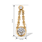 D'Joy - Moissanite Dangling Earring with Push Post in Yellow Gold Plated Sterling Silver 2.86 Ct._8636448_3