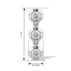 D'Joy - Moissanite Dangling Earring with Push Post in Platinum Overlay Sterling Silver 1.40 Ct._8636453_4