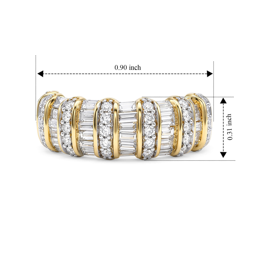 Luxuriant - Lab Grown Diamond (SI/G-H) Band Ring in 18K Vermeil Yellow Gold Plated Sterling Silver 1.00 Ct._8636515_5