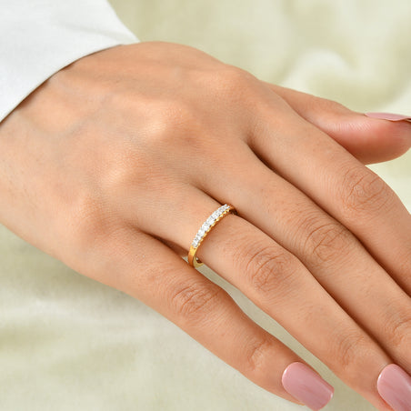 Luxuriant - Lab Grown Diamond (SI/G-H) Band Ring in 18K Vermeil Yellow Gold Plated Sterling Silver 8636618 2